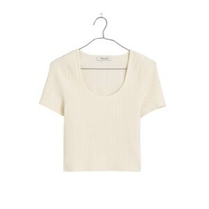 Madewell Ottoman Crop Sweater Tee Sz S NL209